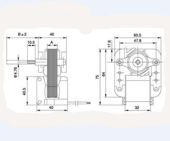 C型罩极電(diàn)机YJF61-670/672结构图纸